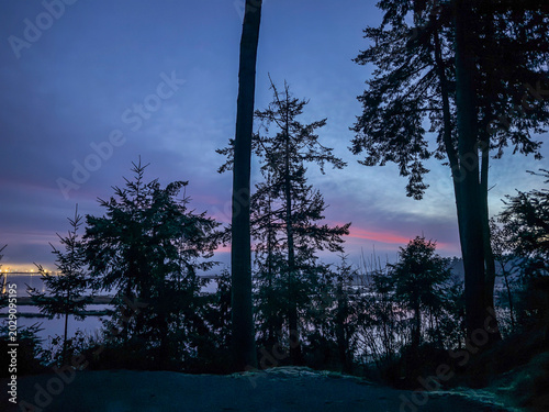 Sunrise on a winter morning