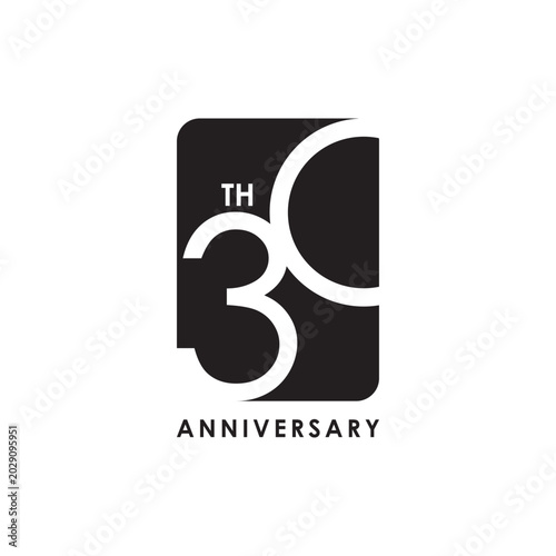30 years anniversary special day logo template for celebration event