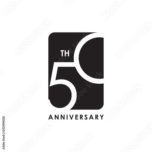 50 years anniversary special day logo template for celebration event