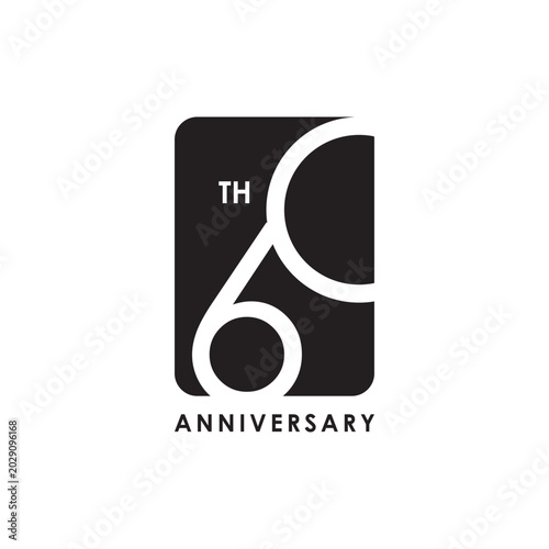 60 years anniversary special day logo template for celebration event