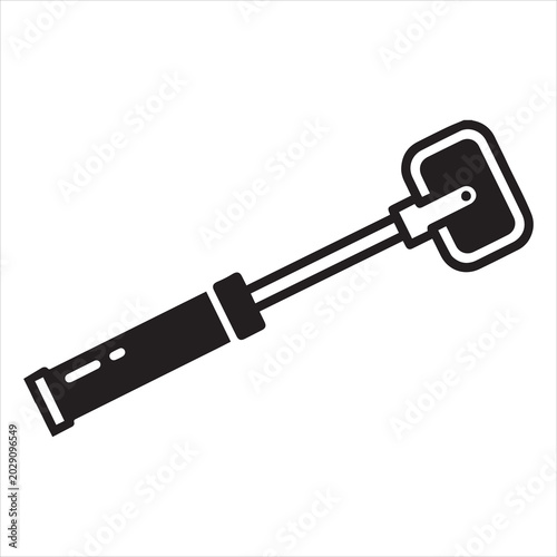Photos Window cleaning squeegee tool with telescopic handle equipment icon vector illus