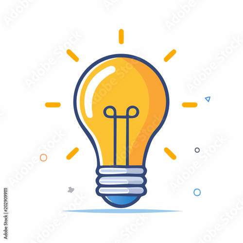 Bright Idea Light Bulb Icon