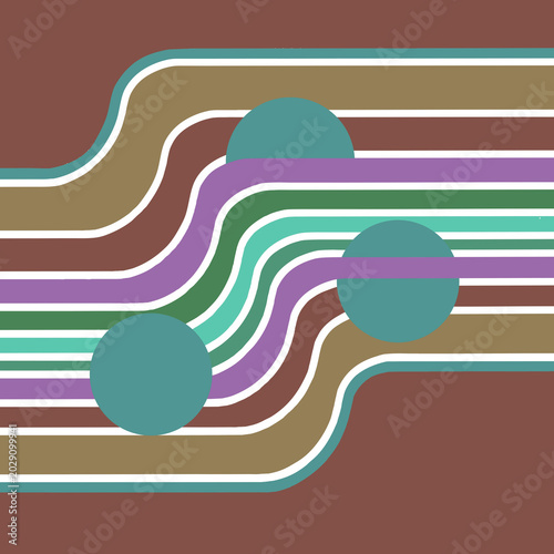 Canvastavla Wave Wipeout Trendy Geometric