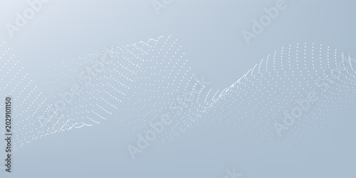 Dots line pattern and dot line particle on white  gray color vector