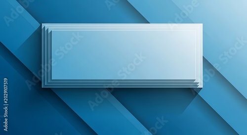 Abstract blue background with layered rectangular frame modern geometric design for presentation or web banners clean and minimalist