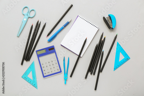Many colorful pencils with ...