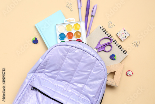 Stylish school backpack wit...