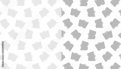 Obraz na plátně Book Seamless Pattern