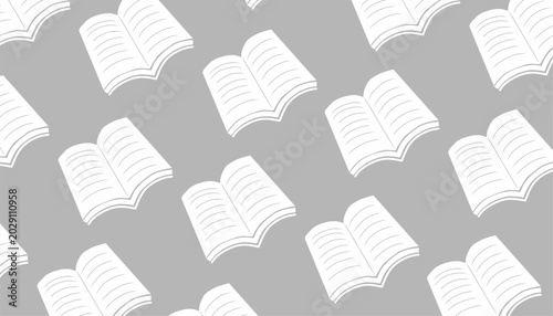 Fotografie Book Seamless Pattern