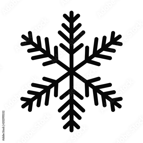 Tableau sur toile Snowflake design symbol winter weather