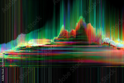 Cyberpunk RGB Glitch Spectrum Abstract Background
