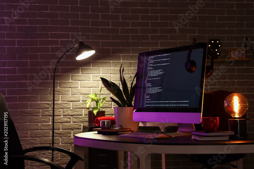 Programmer's workplace with...