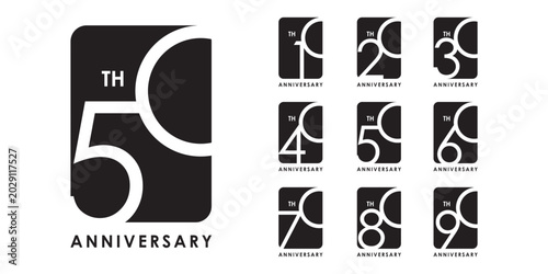anniversary special day logo template for celebration event