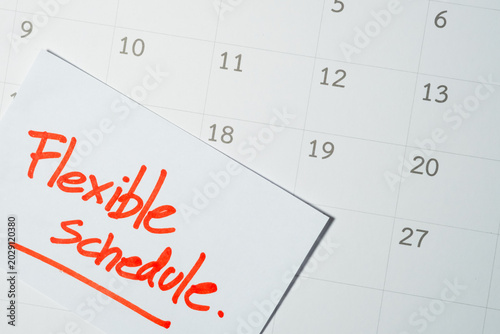 Quadro su tela Calendar and flexible schedule
