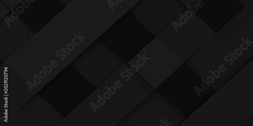 Tableau sur toile Dark abstract geometric background with overlapping planes and shadows, for web, ui, branding, art, design, background etc
