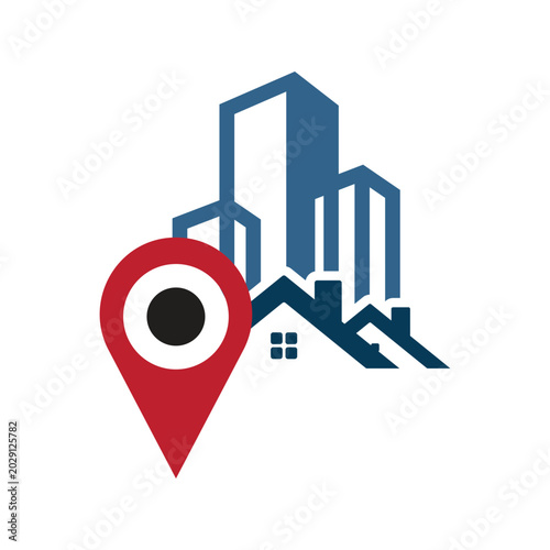 City Building Location Icon Symbol