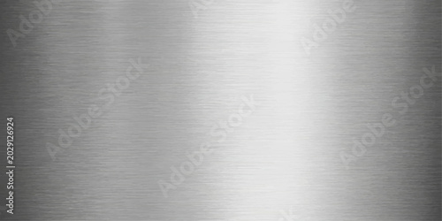 Foto Brushed metal surface with a soft sheen and vertical reflection, perfect for industrial or technological backgrounds for Website, Background, Branding, Art etc