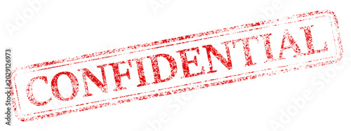 Foto Red confidential rubber stamp impression