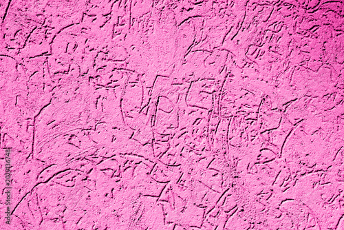 Texture of old vintage pink plaster wall