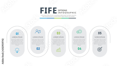Modern Infographic Options Template Business Timeline Process Presentation Design