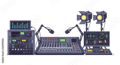 Photos Dj Sound Mixer Equipment Studio Setup