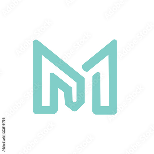 letter M logo design illustration vector art