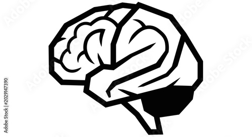 Bild auf Leinwand Stylized Brain Icon - Vector Graphic for Medical and Science Concepts