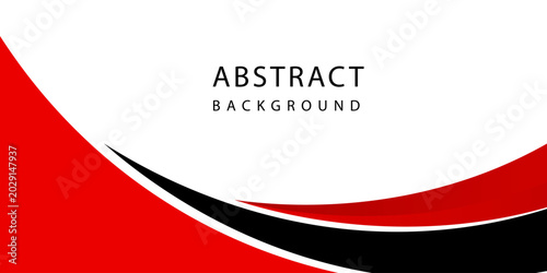 Konstfotografi Red and Black Abstract Corporate Background with Swoosh Design