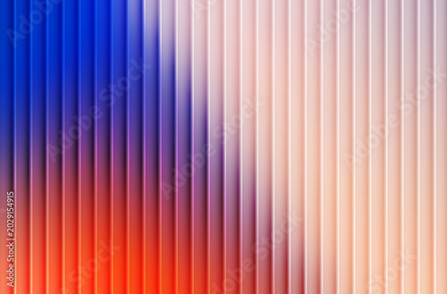 Bild auf Leinwand Abstract background of gradient colors transitioning across vertical ribbed pane