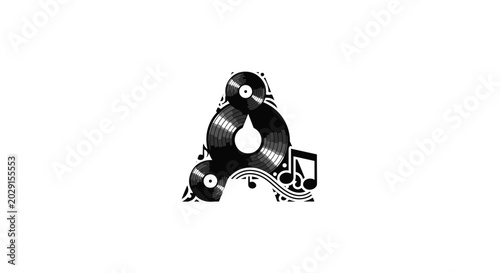 Musical Symbols And Vinyl Records