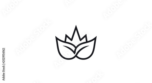 Minimalist Organic Crown Logo