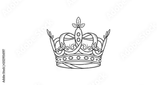 Bild auf Leinwand Royal Crown Outline