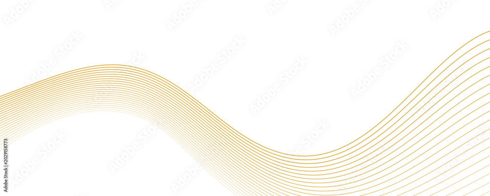 Fototapeta premium Abstract orange wavy lines illustration