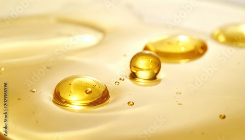 Detailed macro shot of golden honey droplets forming an abstract pattern on a smooth surface, highlighting texture and color.