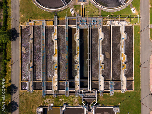 Water treatment facility operates during daytime for waste management