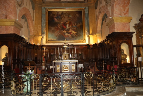 Eglise Saint Trophyme, église de style roman, ville de  Bormes les Mimosas, département du Var, France