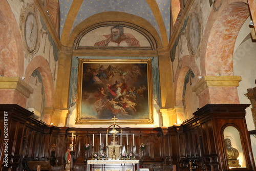 Eglise Saint Trophyme, église de style roman, ville de  Bormes les Mimosas, département du Var, France