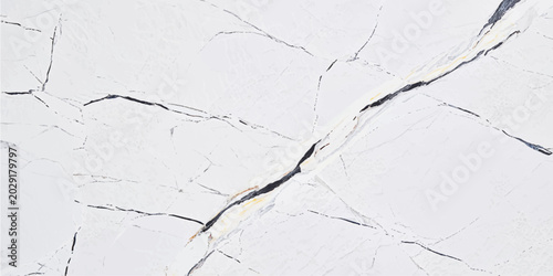 Obraz na plátně White marble texture background, polished stone surface, natural gray veins, ele
