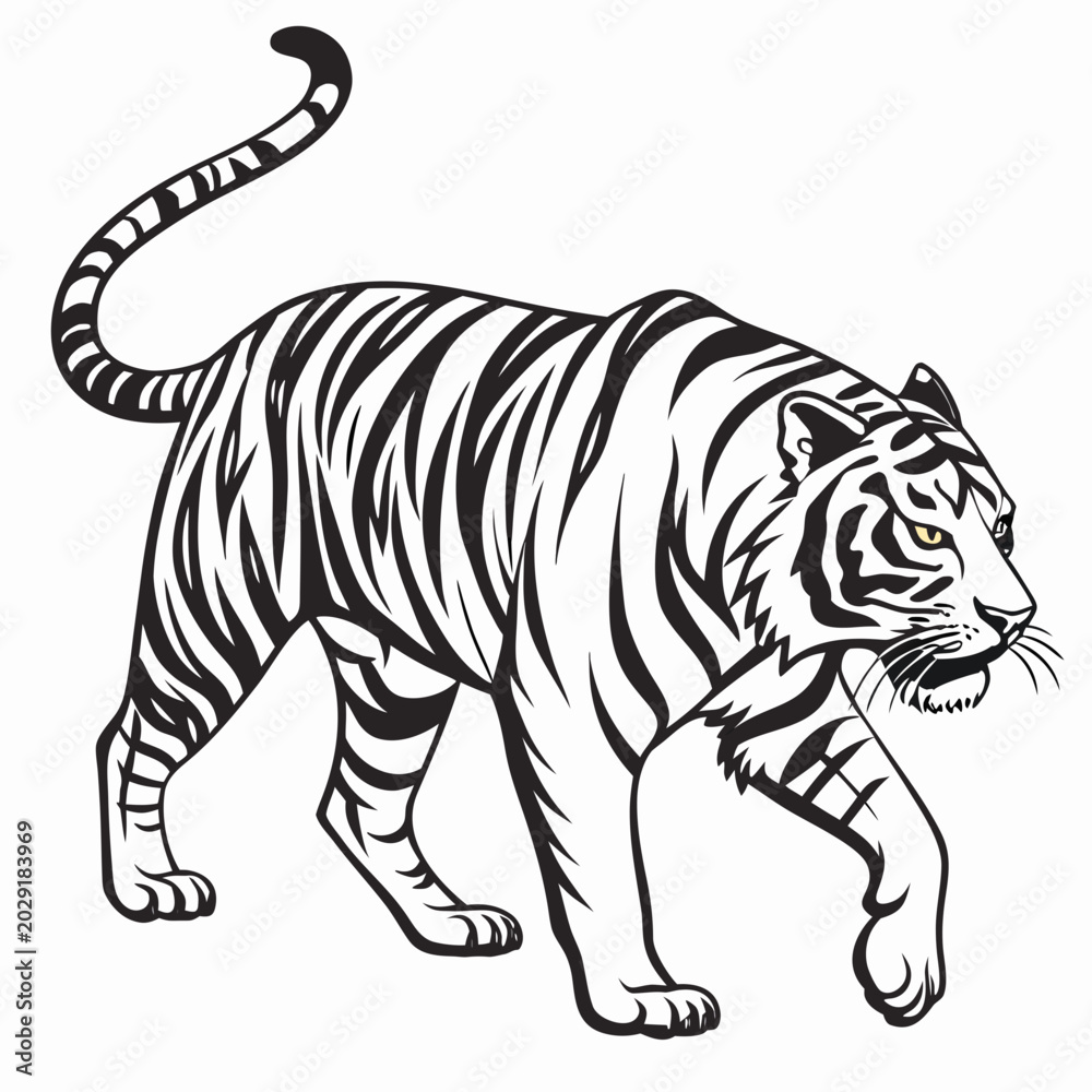 Obraz premium tiger vector illustration
