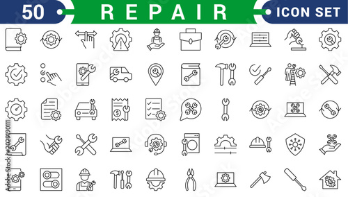 Bild auf Leinwand Repair icon set