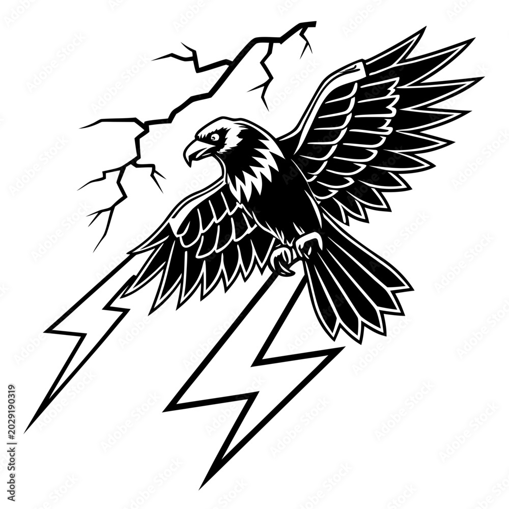 Fototapeta premium eagle with wings