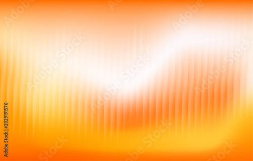 Bright orange and white abstract background with wavy vertical lines creates sunny summer glow effect for seasonal promotions and tropical theme designs featuring warm citrus color gradients.
