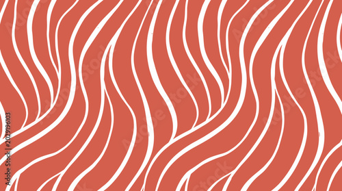 Bild auf Leinwand The vibrant orange and white pattern swirls elegantly across the surface