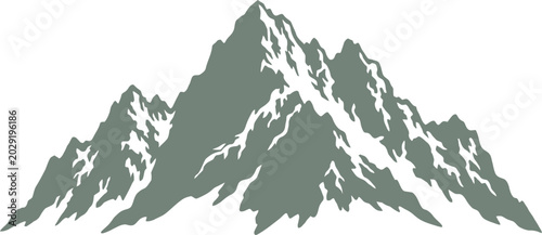 Obraz na płótnie High contrast alpine summit with sharp ridge line detail