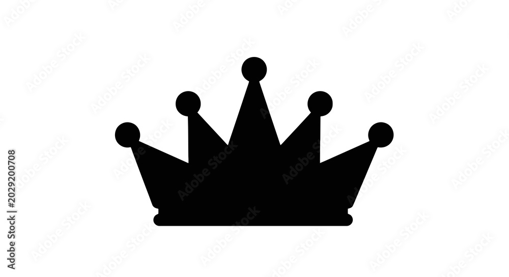 Εκτύπωση καμβά Black Crown Royal Symbol Icon.