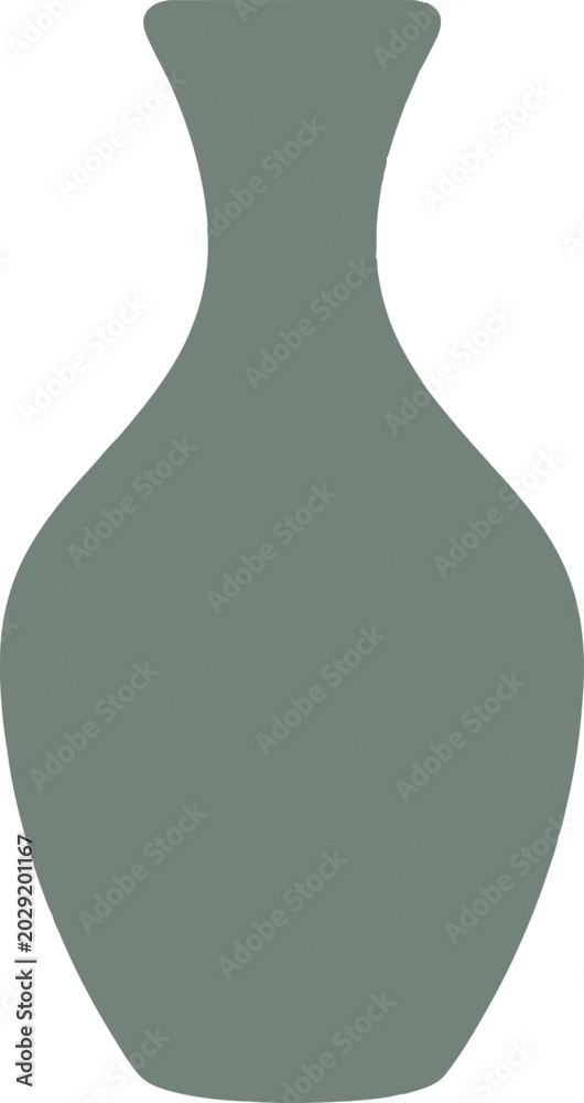 Fototapeta premium vector can be editable Simple ceramic vase silhouette for interior design