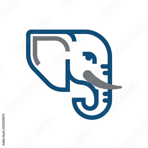 Tableau sur toile Elephant Head Logo Design Icon.