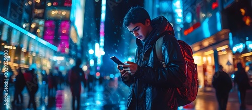 people use mobile phones at night