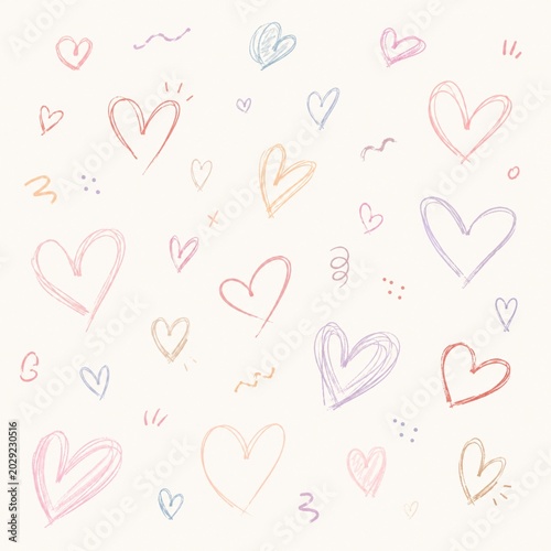 seamless background with hearts