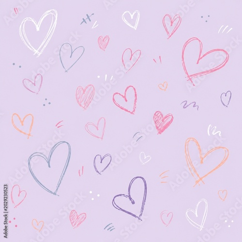 seamless background with hearts